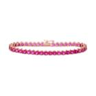 14k Rose Gold Over Silver Lab-created Ruby Tennis Bracelet, Women's, Size: 7.25, Red