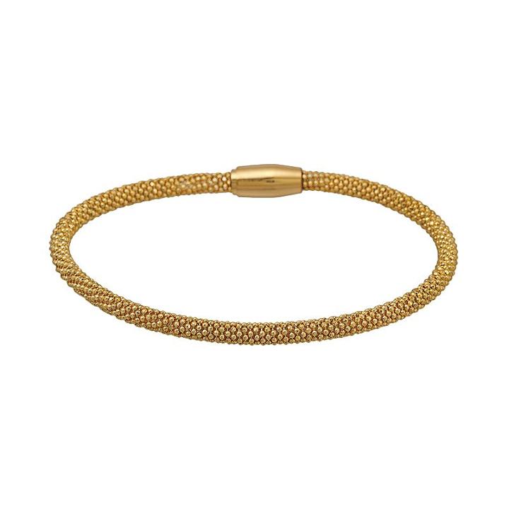 Gold Tone Stainless Steel Bracelet, Women's, Grey