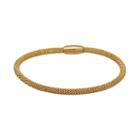 Gold Tone Stainless Steel Bracelet, Women's, Grey