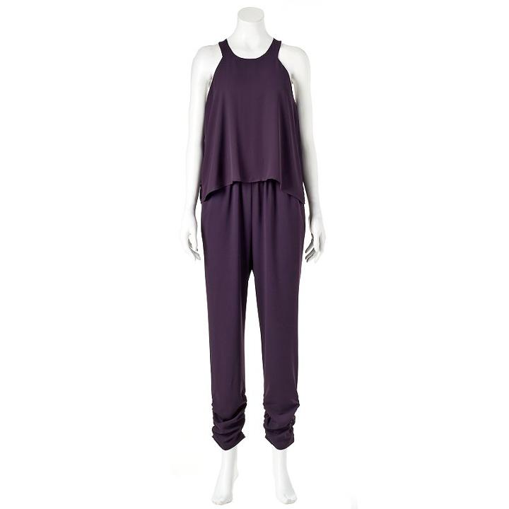 Women's Jennifer Lopez Popover Jumpsuit, Size: 2, Purple