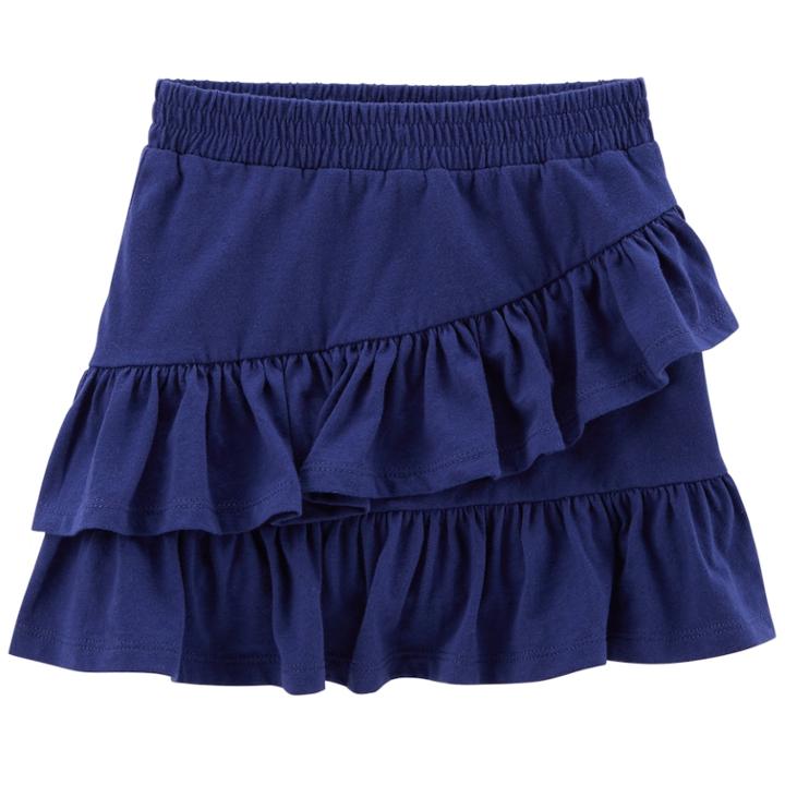 Girls 4-8 Carter's Asymmetrical Tiered Ruffle Skort, Size: 6-6x, Blue