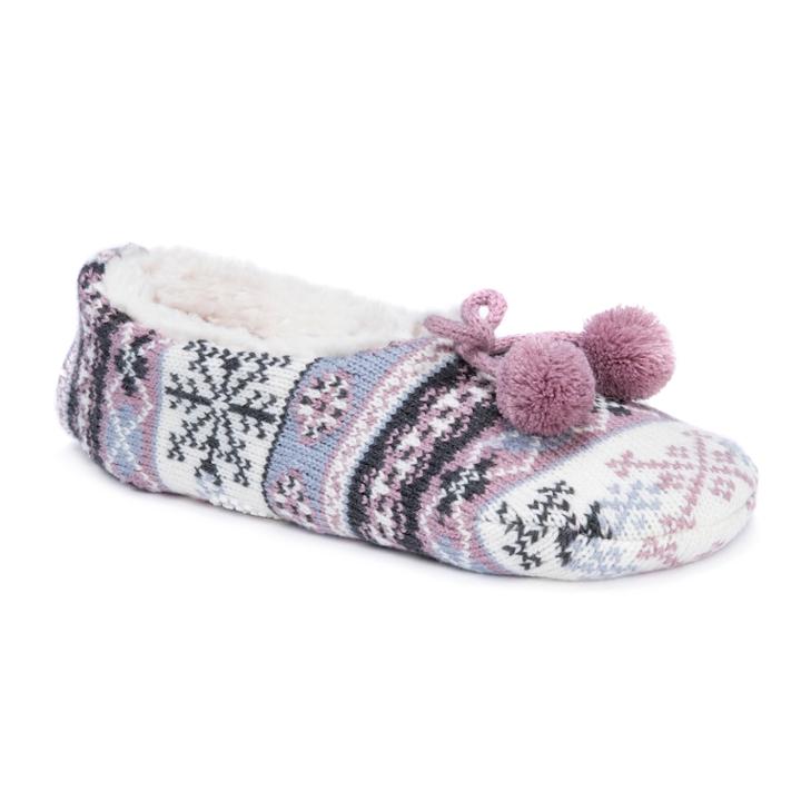 Women's Muk Luks Knit Ballet Slippers, Size: S-m, Blue