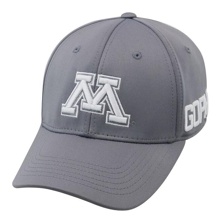 Adult Top Of The World Minnesota Golden Gophers Bolster One-fit Cap, Med Grey