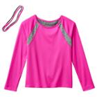 Girls 7-16 & Plus Size So&reg; Long Sleeve Top & Headband Set, Girl's, Size: 20 1/2, Brt Pink
