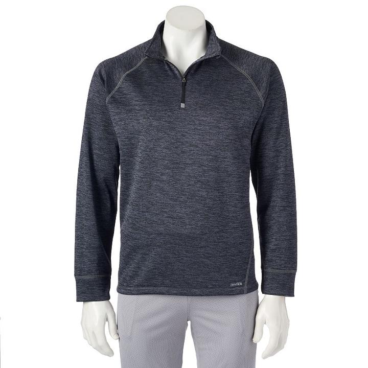 Men's Tek Gear&reg; Space-dyed Dry Tek Pullover, Size: Small, Black