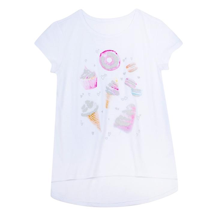 Girls 7-16 & Plus Size Harper & Elliott High-low Graphic Tee, Size: Xxl Plus, White