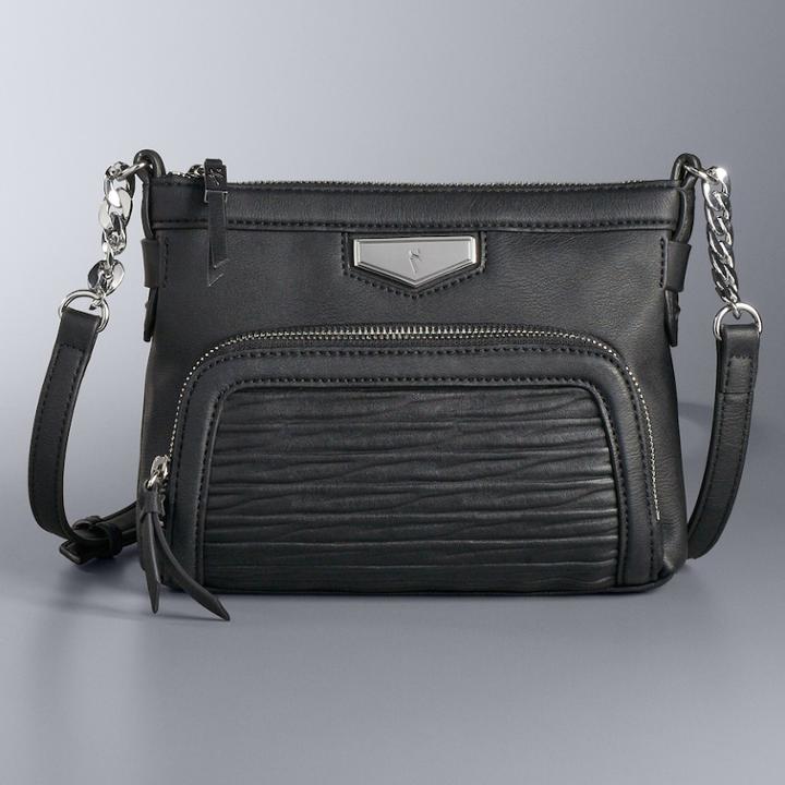 Simply Vera Vera Wang Easton Crossbody Bag, Women's, Black