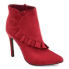 Journee Collection Cress Women's High Heel Ankle Boots, Size: 10, Red