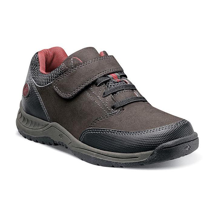 Nunn Bush Drumlin Jr. Ss Boys' Comfort Oxford Shoes, Boy's, Size: Medium (5), Grey (charcoal)
