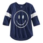 Girls 7-16 & Plus Size So&reg; Striped 3/4-sleeve Graphic Tee, Size: 16, Blue