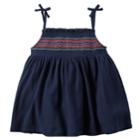 Girls 4-8 Carter's Embroidered Smocked Gauze Tank Top, Size: 5, Blue