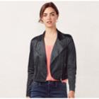 Women's Lc Lauren Conrad Faux-suede Moto Jacket, Size: 10, Blue