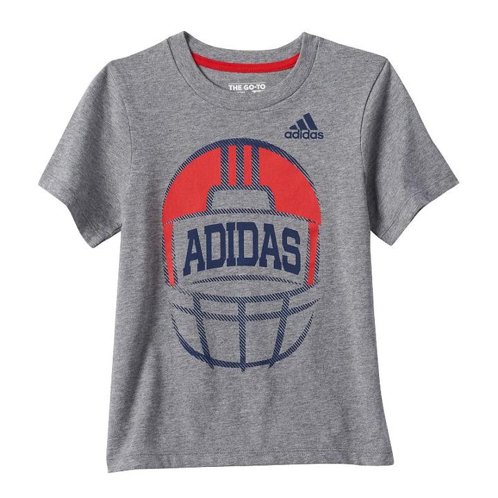 Boys 4-7x Adidas Football Graphic Tee, Boy's, Size: 4, Dark Grey