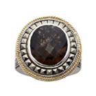 Lavish By Tjm Sterling Silver Smoky Quartz Frame Ring, Women's, Size: 7, Multicolor
