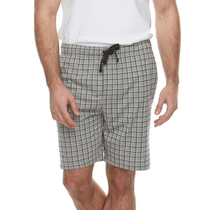 Men's Chaps Printed Knit Sleep Shorts, Size: Large, Dark Grey