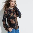 K/lab Floral Ruffle Open Back Top, Girl's, Size: Medium, Ovrfl Oth