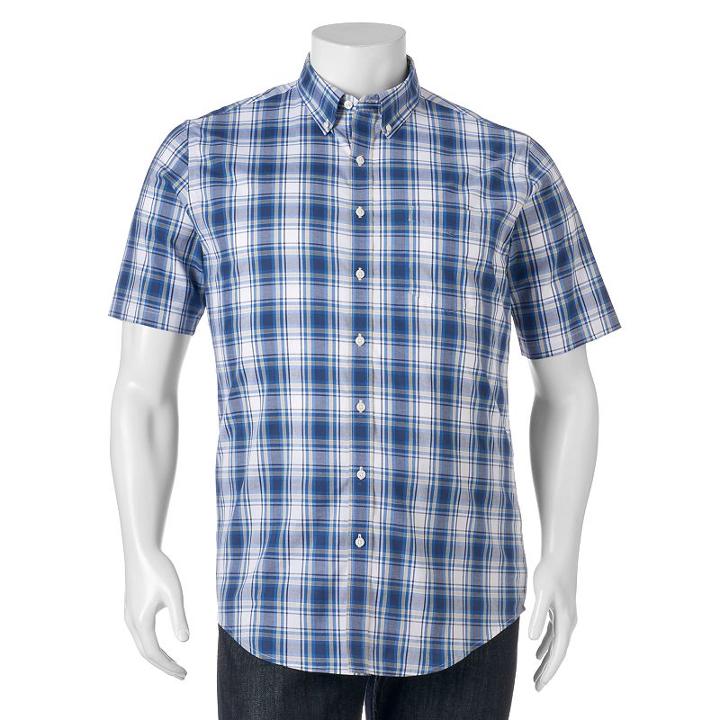 Big & Tall Croft & Barrow&reg; True Comfort Classic-fit Stretch Button-down Shirt, Men's, Size: 2xb, Blue
