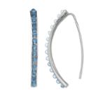 Simply Vera Vera Wang Nickel Free Blue Beaded Threader Earrings, Women's