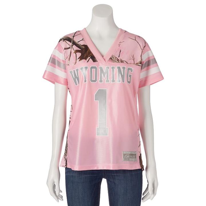 Women's Realtree Wyoming Cowboys Game Day Jersey, Size: Large, Pink