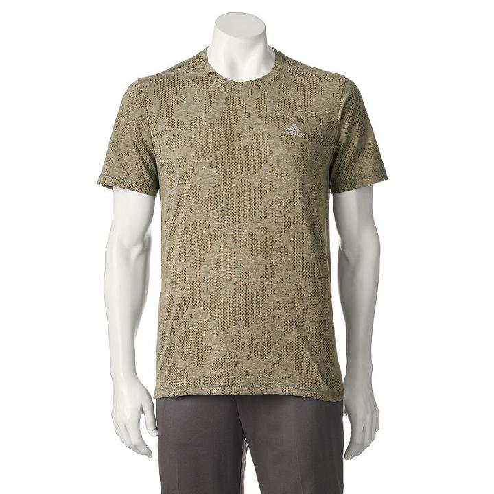 Men's Adidas Climacool Aeroknit New Dot Tee, Size: Xl, Dark Green