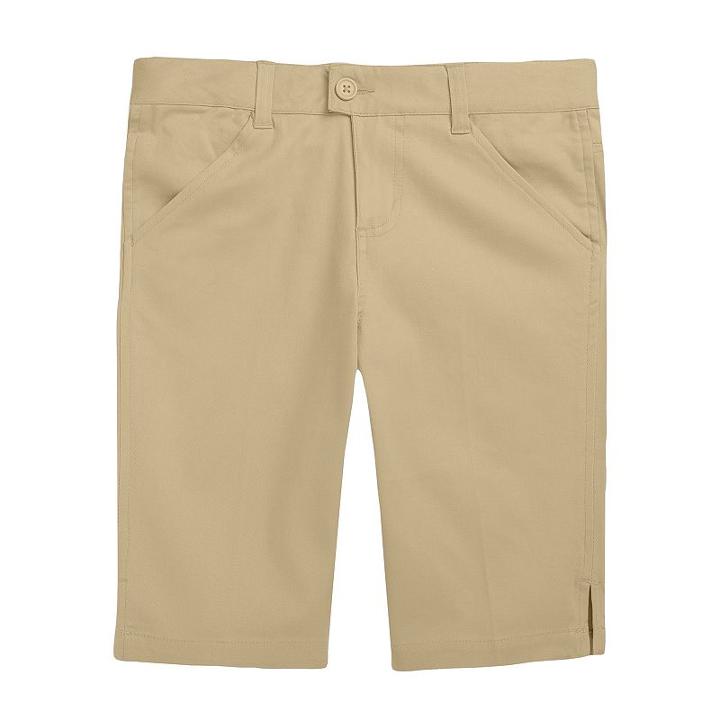 Girls 4-20 & Plus Size French Toast School Uniform Bermuda Shorts, Girl's, Size: 18, Beig/green (beig/khaki)