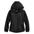 Girls 7-16 Reebok Spyder Fleece & Quilted Midweight Bubble Jacket, Size: 7-8, Black