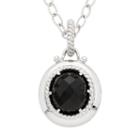 Sterling Silver Onyx Pendant Necklace, Women's, Size: 18, Black