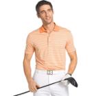 Men's Izod Classic-fit Striped Stretch Performance Golf Polo, Size: Large, Orange Oth