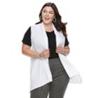 Plus Size Apt. 9&reg; Sleeveless Cardigan, Women's, Size: 2xl, White