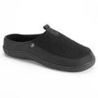 Isotoner Men's Microsuede Gel Memory Foam Clog Slippers, Size: Medium, Black