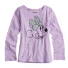 Disney's Minnie Mouse Girls 4-10 Glittery Graphic Short-sleeve Tee By Jumping Beans&reg;, Size: 4, Lt Purple