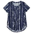Plus Size Girls 7-16 Mudd&reg; Printed Tulip Hem Tee, Size: 20 1/2, Blue (navy)