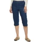 Petite Croft & Barrow&reg; Classic Pull-on Capris, Women's, Size: 8 Petite, Dark Blue