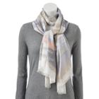 Apt. 9&reg; Watercolor Brushstroke Pashmina Oblong Scarf, Women's, Grey Other