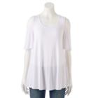 Women's Elle&trade; Cold-shoulder Swing Top, Size: Small, White Oth