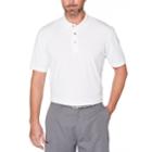 Men's Grand Slam Off Course Slim-fit Textured Golf Polo, Size: Large, White