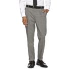 Men's Wd. Ny Slim-fit Tweed Flat-front Suit Pants, Size: 29x32, Grey (charcoal)