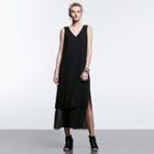 Women's Simply Vera Vera Wang Simply Noir Layered Maxi Dress, Size: Large, Black
