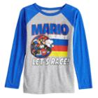 Boys 4-12 Jumping Beans&reg; Mario Kart Let's Race Raglan Graphic Tee, Size: 5, Silver