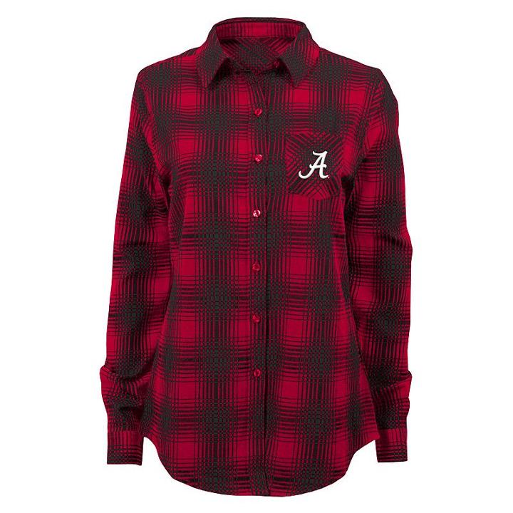 Women's Alabama Crimson Tide Dream Plaid Shirt, Size: Medium, Red