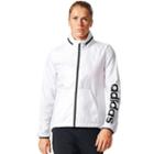 Women's Adidas Linear Windbreaker Jacket, Size: Medium, White