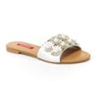 Unionbay Women's Metallic Slide Sandals, Size: 6, White