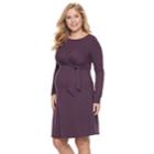 Maternity A:glow Faux-wrap Dress, Women's, Size: Xxl-mat, Purple