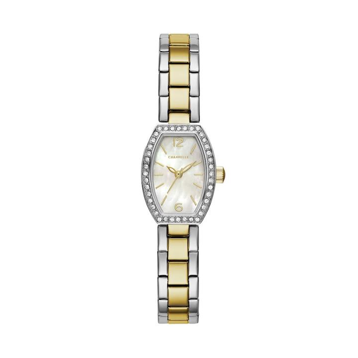 Caravelle Women's Crystal Two Tone Stainless Steel Watch - 45l168, Size: Small, Multicolor
