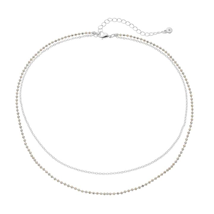 Lc Lauren Conrad Double Strand Beaded Necklace, Women's, White