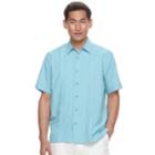 Men's Havanera Classic-fit Chambray Embroidered Panel Button-down Shirt, Size: Xl, Blue Other