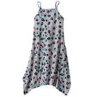 Girls 7-16 & Plus Size So&reg; Patterned Handkerchief Hem Knit Dress, Girl's, Size: S/7-8, Med Grey