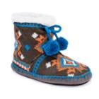 Women's Muk Luks Bootie Slippers, Size: L-xl, Brown