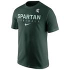 Men's Nike Michigan State Spartans Practice Tee, Size: Large, Green