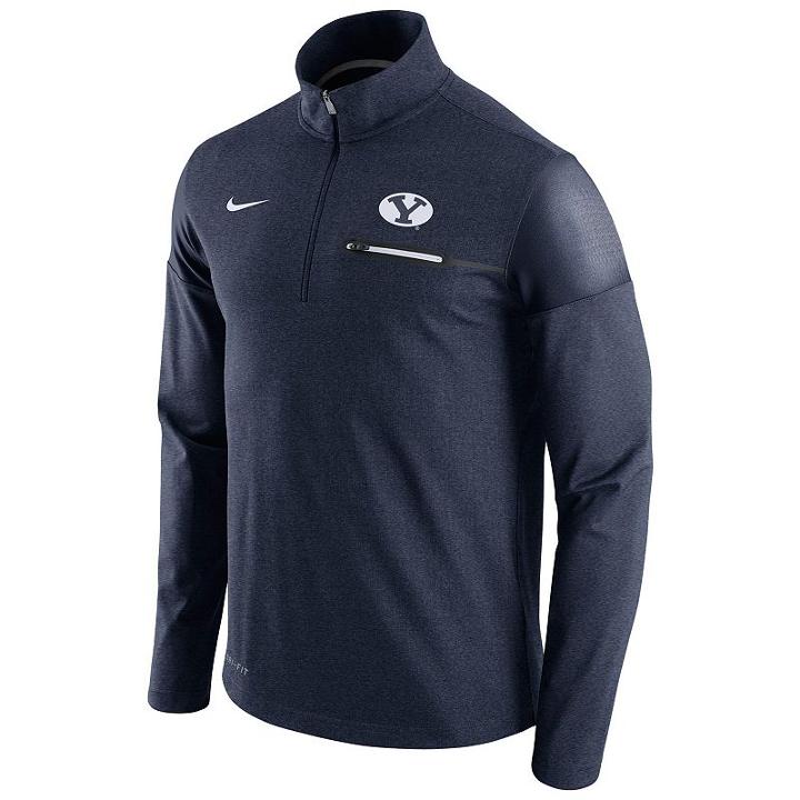 Men's Nike Byu Cougars Elite Coaches Dri-fit Pullover, Size: Medium, Ovrfl Oth